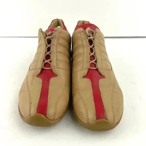 David Aaron Women's Tan Red Fashion Sneakers Lace up Sz 7.5 B - Picture 11 of 11